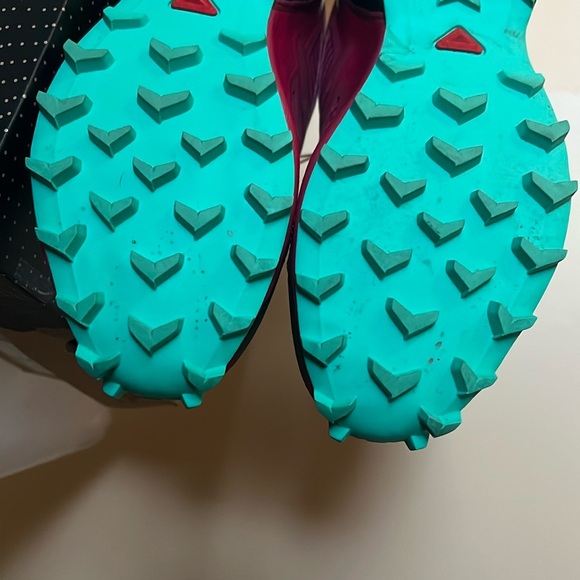 Salomon Speedcross 4 Women's Shoes - Beet Red, Electric Green, Black - Picture 6 of 8